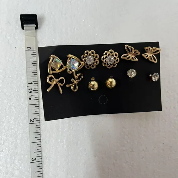 18 Sets Style Earrings Boho Gold Silver Blue Purple Dangling Round Dot - Picture 9 of 10